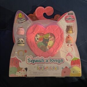 Squishmallows Squish-a-longs Pink heart Set